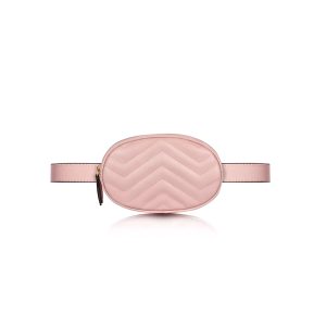 Sac Ceinture Matelassé Chevron Rose JANE