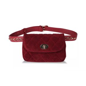 Sac Ceinture Rouge Daim SYANA