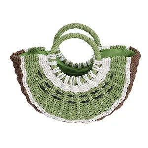 Sac Paille Demi-Lune Kiwi