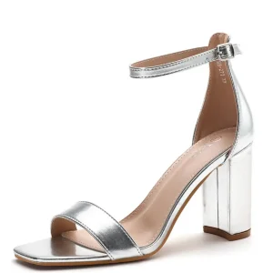 Sandales à talon Argent
