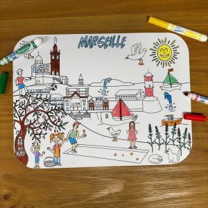 Set de table à colorier – ville de Marseille