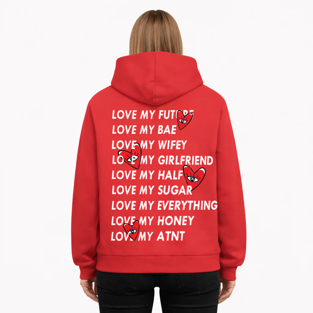Sweat Capuche Rouge Love Heart – Image 2