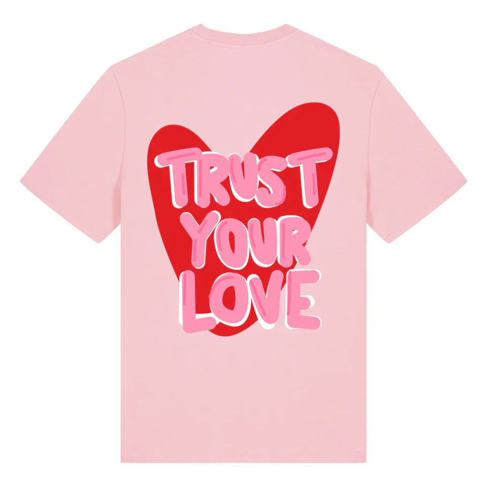 T-shirt Rose Unisexe Trust love – Image 3