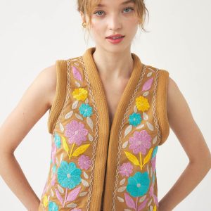 Gilet sans manches brodé Tady