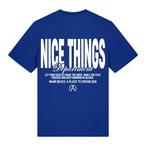 Tee shirt Bleu Roi "Nice Things"