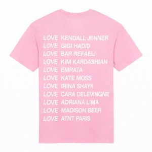 Tee Shirt Unisexe Rose Clair Love