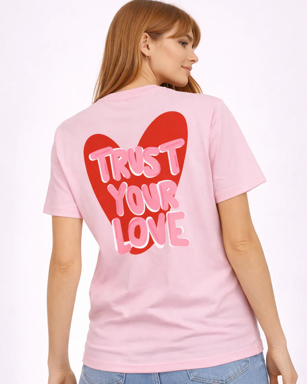 T-shirt Rose Unisexe Trust love – Image 4