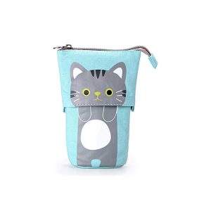 Trousse Pop Up Pot à Crayon Chat Bleu